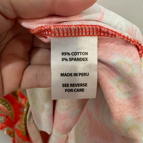 Spartina 449 Lea Midi Dress Size Medium River Club Damask Red Vacation Resort - Picture 7 of 9